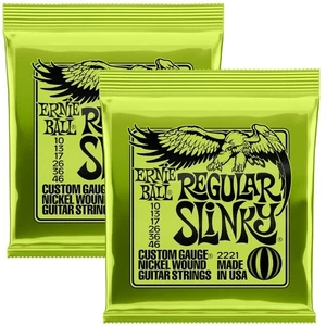2221 Ernie Ball Regular Slinky Nickel Wound 10-46 Cuerdas para Guitarra Eléctrica 2 CONJUNTOS - Imagen 1 de 7