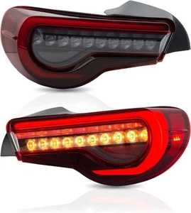 For 2013-2020 Toyota 86 BRZ FR-S LED Tail Lights Red Tinted Sequential Signal - Picture 1 of 9