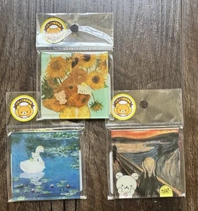 Lote de imanes acrílicos Rilakkuma × colección de arte - Van Gogh Monet Munch - Japón Nuevo en caja - Imagen 1 de 8
