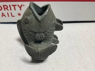 Escultura de boca abierta de pez koi de latón/bronce de colección Foto 1 de 4