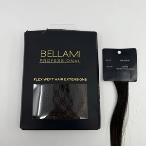 Bellami Professional Flex Weft Extensions 20" Dark Brown/Chestnut Brown Balayage - Picture 1 of 9