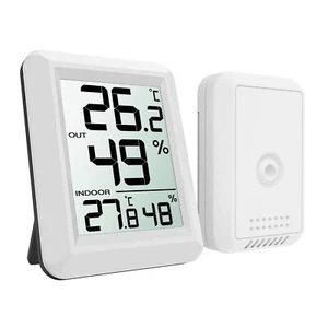 Digital Indoor Outdoor Thermometer Hygrometer Wireless Weather Station, Tempe... - Picture 1 of 7