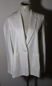 Silk & Linen THEORY White Silk & Linen Jacket Size 4 NWOT - Picture 1 of 7