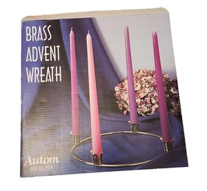 Polished Brass 10" Advent Candle Wreath With Candles NIOB Automonline - Picture 1 of 5