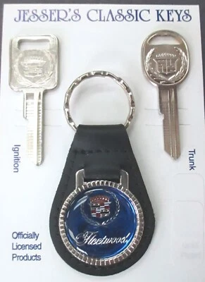 Blue 32H4 Cadillac FLEETWOOD Classic Chrome A/B Keys Set 1983 1984 1985 1986 - Image 1 of 4