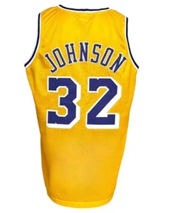 CUSTOM UNSIGNED MAGIC JOHNSON YELLOW JERSEY XL - Picture 1 of 1