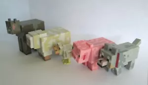 Figuras de vaca, oveja, pato, pato, cerdo y lobo de Minecraft 2,5" - Imagen 1 de 6