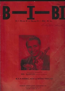 Partituras 1941 B-I-BI (Bee-Eye-Bye) de S.K. Russell Judy & Beverly Freeland - Imagen 1 de 1