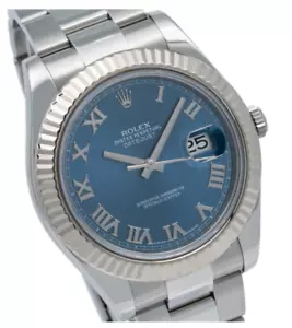 Rolex Datejust II 116334 41 mm esfera azul acero inoxidable pulsera Oyster - Imagen 1 de 7
