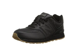 New Balance 574 Big Kids Running Shoes Sneakers KL574G9G - Black/Gum - Picture 1 of 6
