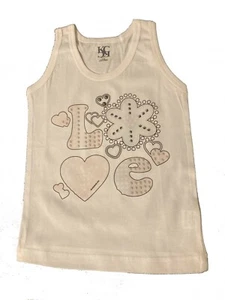 "Flower Love" Kids 100% cotton tank top, Free Shipping - Picture 1 of 1