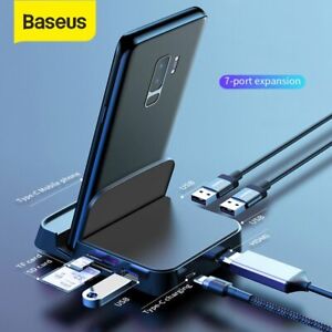 Baseus USB Type C HUB HDMI USB SD/TF Docking Station Power Adapter for PC Phone