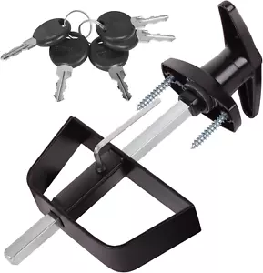 Shed Door Latch T-Handle Lock Kit with 5 Keys,Bteobfy 5-1/2" Stem Storage Barn - Picture 1 of 7