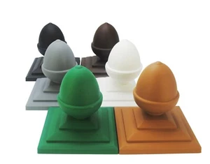 Linic Plastics Acorn Shape Fence Finial & Fence Cap for a 4" Fence Post. UK Made - Picture 1 of 20