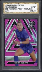 2024 PRESS PASS PREMIUM TRINITY RODMAN PRE-PRODUCTION PROOF SOC POP1 1/1 AUTHENT - Picture 1 of 2