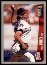 1996 Collector's Choice Silver Signature Chuck Finley California Angels #485