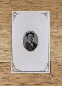 Civil War Keepsake Portrait Tintype Photo Pirrong & Son Philadelphia - Picture 1 of 4
