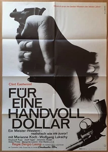 1964 A Fistful Of Dollars ORIGINAL German R1969 A1 POSTER Sergio Leone Style A - Foto 1 di 1