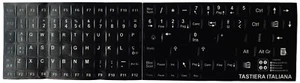Adesivi Neri per Tastiera Italiana CTRL ALT GR CANC INS SHIFT PAG INVIO PAUSE - Bild 1 von 4