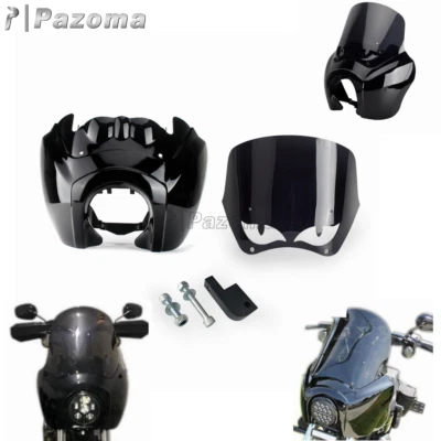 Club Style Front Headlight Fairing w/ Windshield For Harley Dyna FXDLS FXDB FXDF — 第 1/4 张图片