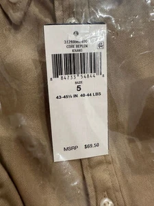 NWT Authentic Polo by Ralph Lauren Big Girls Belted Shirt Dress in Khaki - Picture 1 of 19