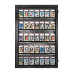 Black Finish Graded Baseball Card display Case PSA beckett  35 Deep PSA - Picture 1 of 9