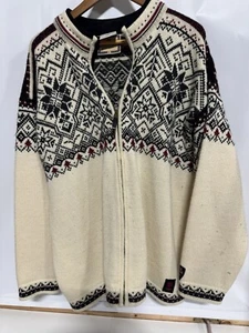 Dale of Norway Full Zip Lined Wool Sweater Jacket Salt Lake 2002 Olympics Sz XL - Picture 1 of 9