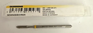 Guhring 803 M2,6x0,45 ISO2/6H HSS-E Gelb Ring Spiralspitze Maschinengewindebohrer - Bild 1 von 3