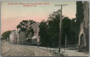 BRIDGEPORT CT FAIRFIELD AVENUE POSTAL ANTIGUA - Imagen 1 de 2