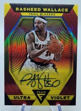 2022-23 Panini Flux Ultra Violet Rasheed Wallace Red Prizm Auto /49