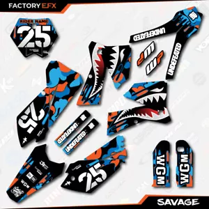 Blue Orange Savage Graphics Kit fits KTM 2005-2006 SX SXF XC XCF 125 250 300 450 - Bild 1 von 5