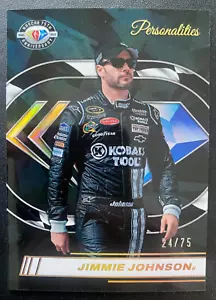 2023 Donruss Personalities NASCAR 75° Holo JIMMIE JOHNSON #11/75 - Foto 1 di 2