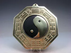 Brass Chinese FENG-SHUI BAGUA Mirror YING-YANG Symbol Chi Evil Blocker #01042201 - Picture 1 of 9