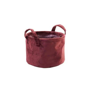 Topf Samt Beutel Übertopf mit Griff | Bordeaux | 20 x 16 cm - Bild 1 von 3