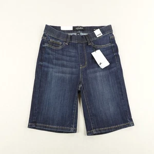 Judy Blue Shorts Womens Medium Blue Denim Jean Pull On High Waist Flexible NEW - Picture 1 of 17
