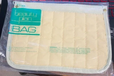 Lote de 2 bolsas de cosméticos y maquillaje vintage nuevas selladas Avon The Beauty Plan con cremallera superior Foto 1 de 3