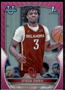2022-23 Bowman University Chrome 1st - Otega Oweh #77 Pink Refractor (RC) - Imagen 1 de 2