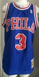 MITCHELL & NESS AUTHENTIC ALLEN IVERSON #3 Men’s SM PHILADELPHIA 76ERS JERSEY - Picture 1 of 10