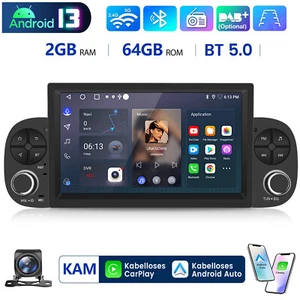 Carplay Android13 7" Autoradio Für Fiat Panda 2012-2020 GPS Nav WIFI DAB 64G KAM - Bild 1 von 12