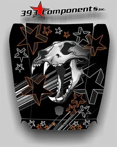 Arctic Cat Wildcat 1000 Hood Graphic Decal Sticker Skull Cat Orange - Bild 1 von 1