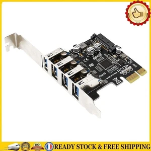 Adaptateur HUB PCIe USB 3.0 à 4 ports, convertisseur de contrôleur USB3 PCIe, 5G - Afbeelding 1 van 11