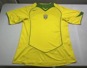 2004 CBF BRASIL HOME NIKE JERSEY FIFA WORLD CUP Sz M/L - Picture 1 of 14