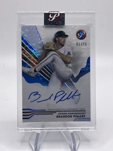 2024 Topps Pristine BRANDON PFAADT Blue Refractor Auto /75 Encased Diamondbacks - Picture 1 of 2
