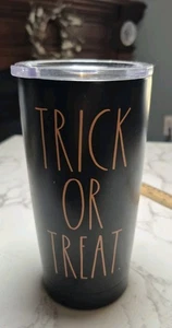 Rae Dunn Halloween "TRICK OR TREAT" 17 Unzen Thermo Edelstahl Becher Becher - Bild 1 von 7