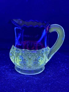 Vintage Souvenir Glass Creamer Clear Manganese Glass with Ruby Flashing -Bucyrus - Picture 1 of 5