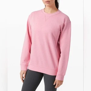 Lululemon All Yours Crew Frottee melierter Pullover Azalee Pink Größe 4/6 - Bild 1 von 5