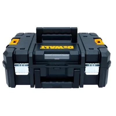 DEWALT Tool Case Flat Top Box Storage Workshop Equipment Tools Organizer Black - Image 1 of 4