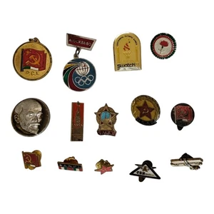Set 14 spille distintivi vintage URSS Soviet Union collezione militari e sport - Foto 1 di 6