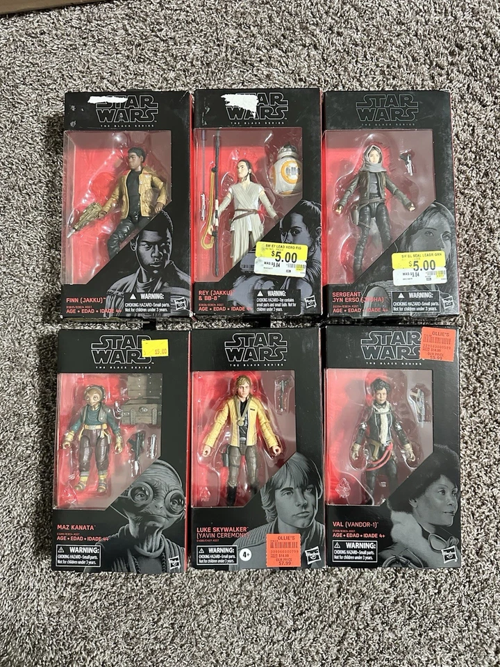 Lote de 6 x personajes Star Wars Black Series Foto 1 de 2