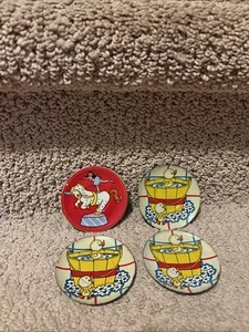 Vintage Ohio Art Tin Toy Plates Saucers 1930’s 40’s Era - Picture 1 of 2